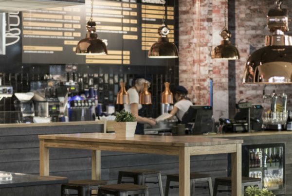 Rapido copper industrial pendant lights and the bar